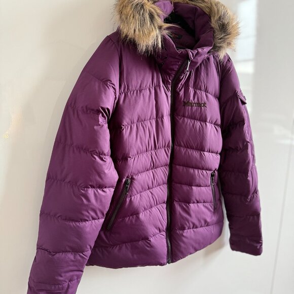 ❄️NWT❄️Women's Marmot Ithaca Down Puffer Jacket with Faux Fur❄️ - Picture 2 of 14